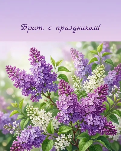поздравительная открытка — Брат, с праздником!